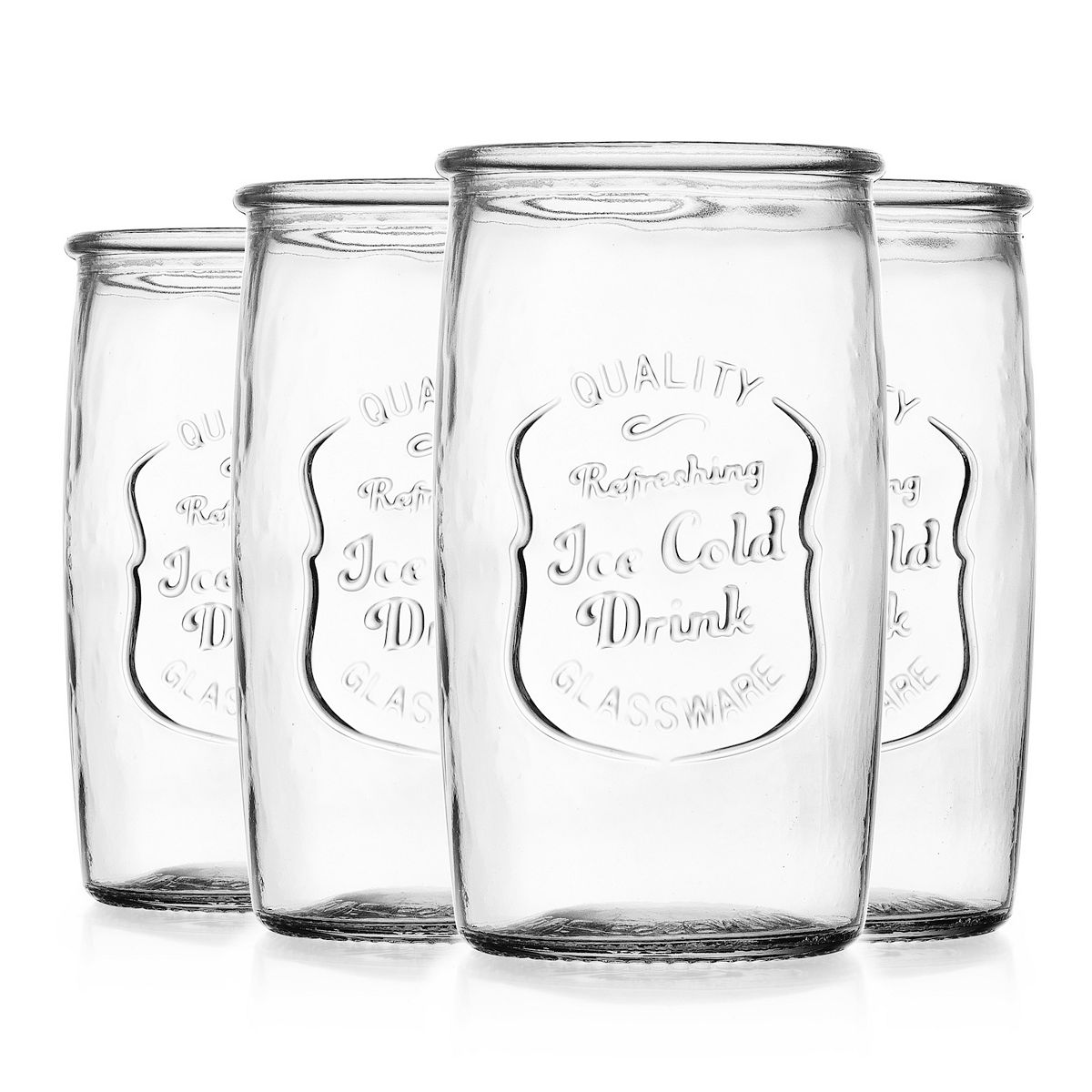 Home Essentials Ice Cold Drink Highball Glasses Set of 4