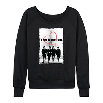 Women's The Beatles Eiffel Tower Heart French Terry Long Sleeve Tee