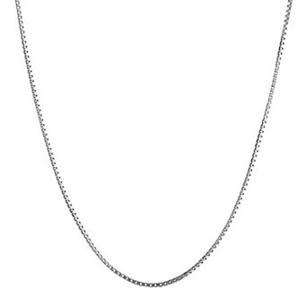 Everlasting Gold 10k Gold 0.7 mm Solid Box Chain Necklace