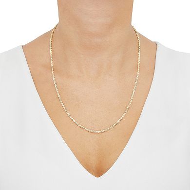 Everlasting Gold 10k Gold 2.5 mm Rope Chain Necklace