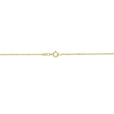 Everlasting Gold 10k Gold 1.25 mm Twist Crisscross Chain Necklace