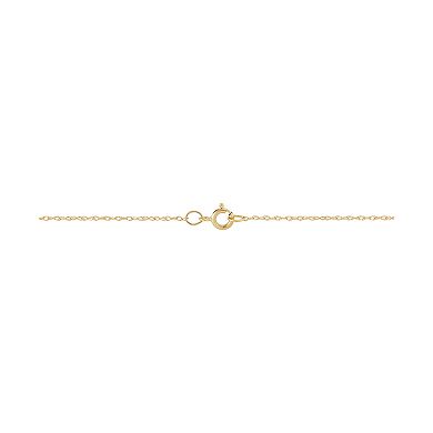 Everlasting Gold Tri-Tone 10k Gold Bead Necklace