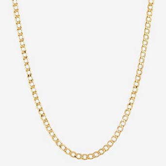 Everlasting Gold 10k Gold 5.1 mm Curb Chain Necklace