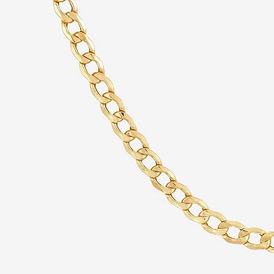 Everlasting Gold 10k Gold 5.1 mm Curb Chain Necklace