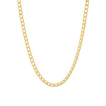Everlasting Gold 10k Gold 3.2 mm Curb Chain Necklace