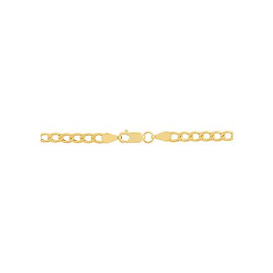 Everlasting Gold 10k Gold 3.2 mm Curb Chain Necklace