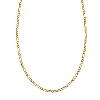 Everlasting Gold 10k Gold 2.6 mm Figaro Chain Necklace