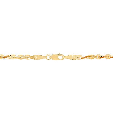 Everlasting Gold 10k Gold 3 mm Solid Cleo Chain Necklace