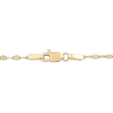 Everlasting Gold 10k Gold Anchor Chain Necklace