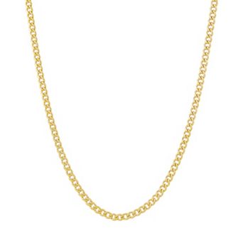 Everlasting Gold 10k Gold 2.8 mm Curb Chain Necklace
