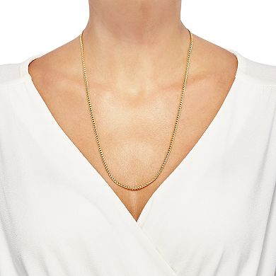 Everlasting Gold 10k Gold 2.8 mm Curb Chain Necklace