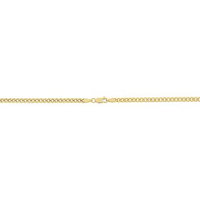 Everlasting Gold 10k Gold 2.8 mm Curb Chain Necklace