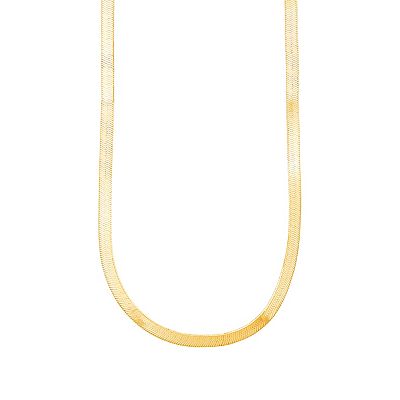 Everlasting Gold 10K Gold 3.4 mm Herringbone Chain Necklace Women s Size 18