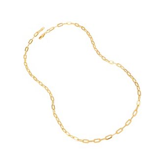 Everlasting Gold 10k Gold 3.6 mm Paperclip Chain Necklace
