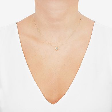 Everlasting Gold 10k Gold Polished & Diamond Cut Heart Pendant Necklace