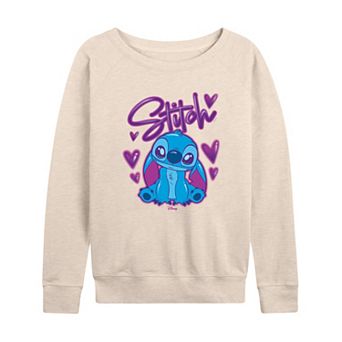 Disney's Lilo & Stitch Women's Airbrush French Terry Long Sleeve Tee