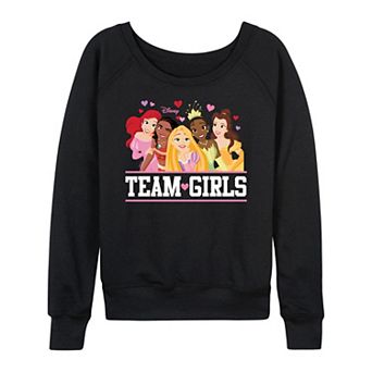 Disney Princess Women's Team Girls French Terry Long Sleeve Tee