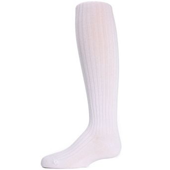 Infant Classic Ribbed Cotton Blend Opaque Tights