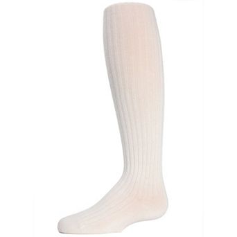 Infant Classic Ribbed Cotton Blend Opaque Tights