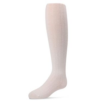 Ribbed Cotton Blend Basic Non-Binding Infant Tights