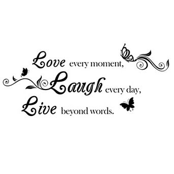 Home Removable DIY Laugh Live Pattern Wall Decoration Art Sticker Decal