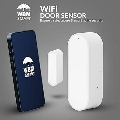 Wbm Smart Wifi Door Sensor, Window Alarm Sensor, Wireless Security, App Control Alarm
