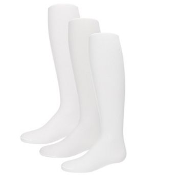 Infant Girl's Solid Nylon Opaque Basic Non-Binding Tights 3 Pack