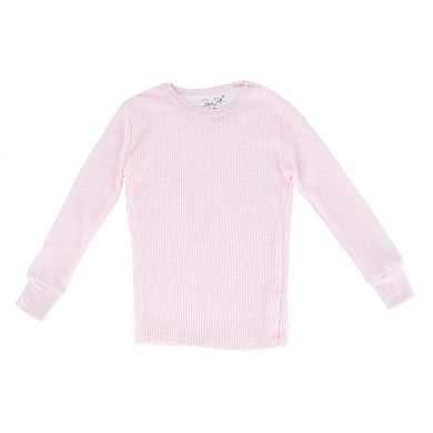 Toddler Girl's Waffle Thermal Long Underwear 2-piece Set
