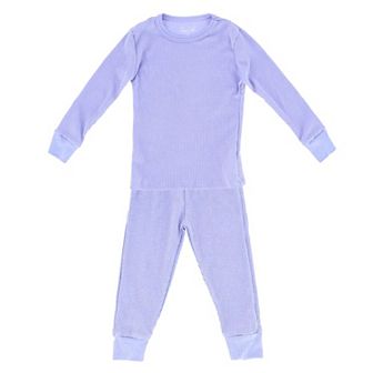 Toddler Girl's Waffle Thermal Long Underwear 2 pc Set