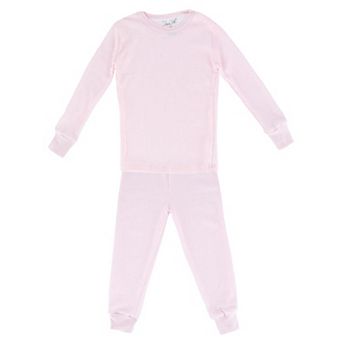Toddler Girl's Waffle Thermal Long Underwear 2 pc Set