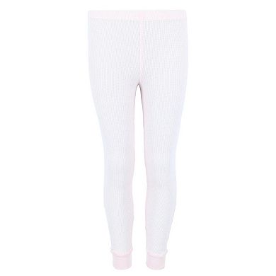 Girl's Waffle Thermal Long Underwear 2-piece Set