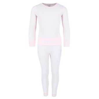 Girl's Waffle Thermal Long Underwear 2 pc Set