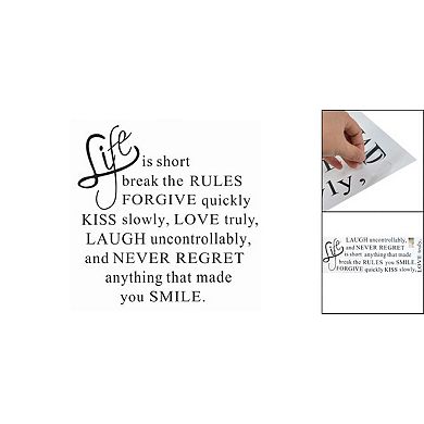 Livingroom English Words Printed Removable Wall Sticker Decal Mural Art Ornament