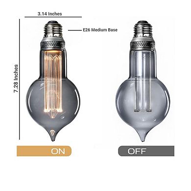 Next Glow Drop Style Led Light Bulb 3.5-watts, 2,200k Dimmable Medium Screw (e26) Base - Smokey