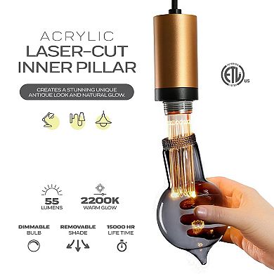 Next Glow Drop Style Led Light Bulb 3.5-watts, 2,200k Dimmable Medium Screw (e26) Base - Smokey