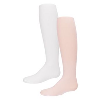 Infant Girl's Microfiber Tights Solid Color 2-Pack