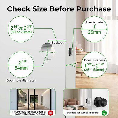 Biometric Door Lock Rechargeable Fingerprint Lock With Keys