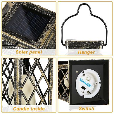 Solar Powered Led Outdoor Lantern Candle