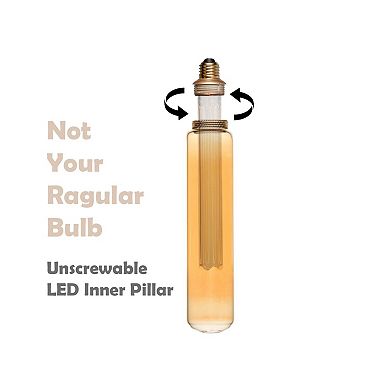 Next Glow T60 Tubular Led Light Bulb 3.5-watts, 2,200k Dimmable Medium Screw (e26) Base - Amber