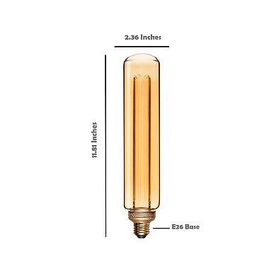 Next Glow T60 Tubular Led Light Bulb 3.5-watts, 2,200k Dimmable Medium Screw (e26) Base - Amber