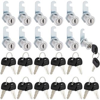 12 Pack Cam Lock 1-1/8” Cabinet Toolbox Safe Drawer Rv Lock Camper Replacement