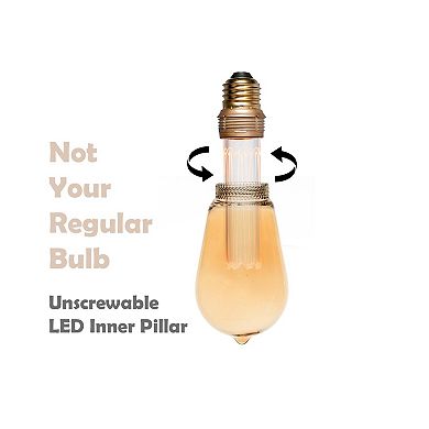 Next Glow St64 Led Light Bulb 3.5-watts, 2,000k Dimmable Medium Screw (e26) Base - Amber