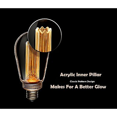 Next Glow St64 Led Light Bulb 3.5-watts, 2,000k Dimmable Medium Screw (e26) Base - Amber