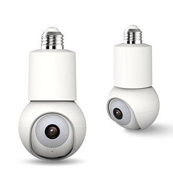 Smart Wi-fi 2k/4mp Ptz Light Bulb Security Camera