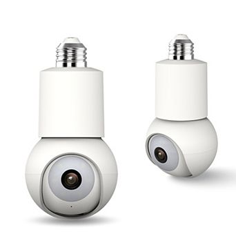 Smart Wi-fi 2k/4mp Ptz Light Bulb Security Camera