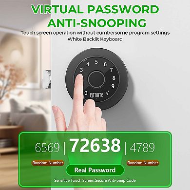 4 In 1 Smart Fingerprint Door Lock Password App Control