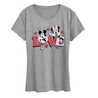 Disney's Mickey & Minnie Mouse Women's Love Graphic Tee