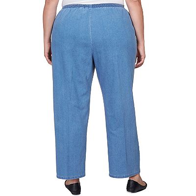 Denim Pull Elastic Waist Alfred Dunner Denim Pants Alfred Dunner