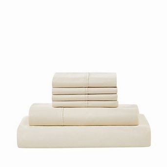 5th Avenue Lux 1200TC CVC Cooling White 7 pc Split Sheet Set
