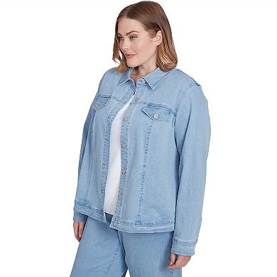 Plus Size Alfred Dunner Classic Fit Denim Jacket